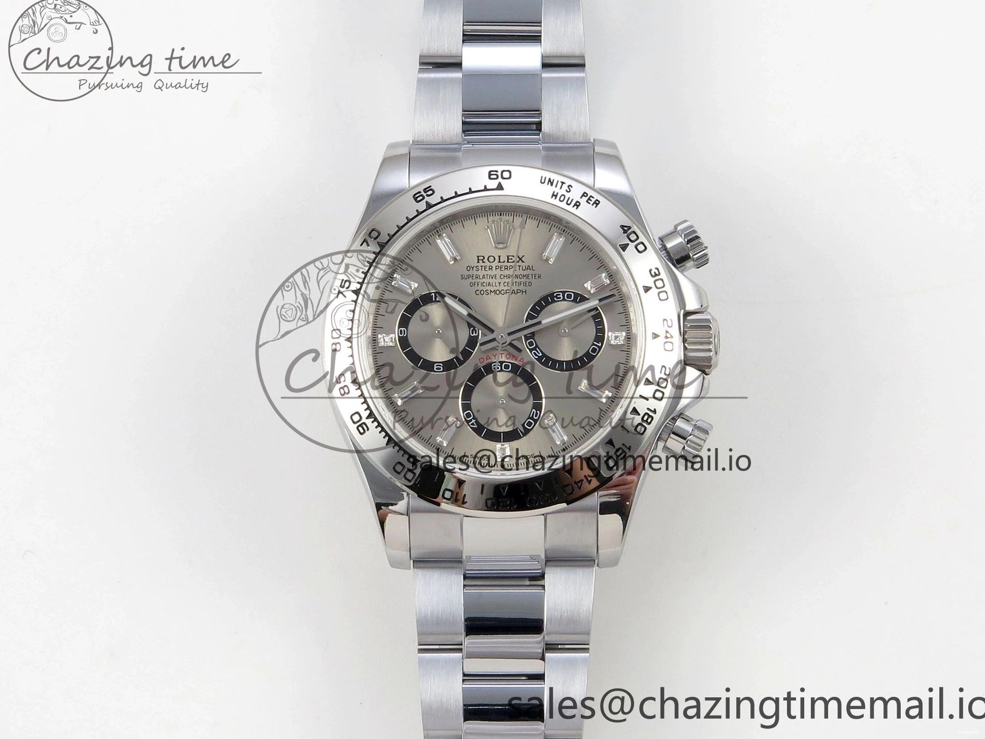 Best Marker (Gain Edition on SH4131 QF SS V6 Daytona Dia Bracelet Gray 126509 Crystal Weight) 1:1 0114